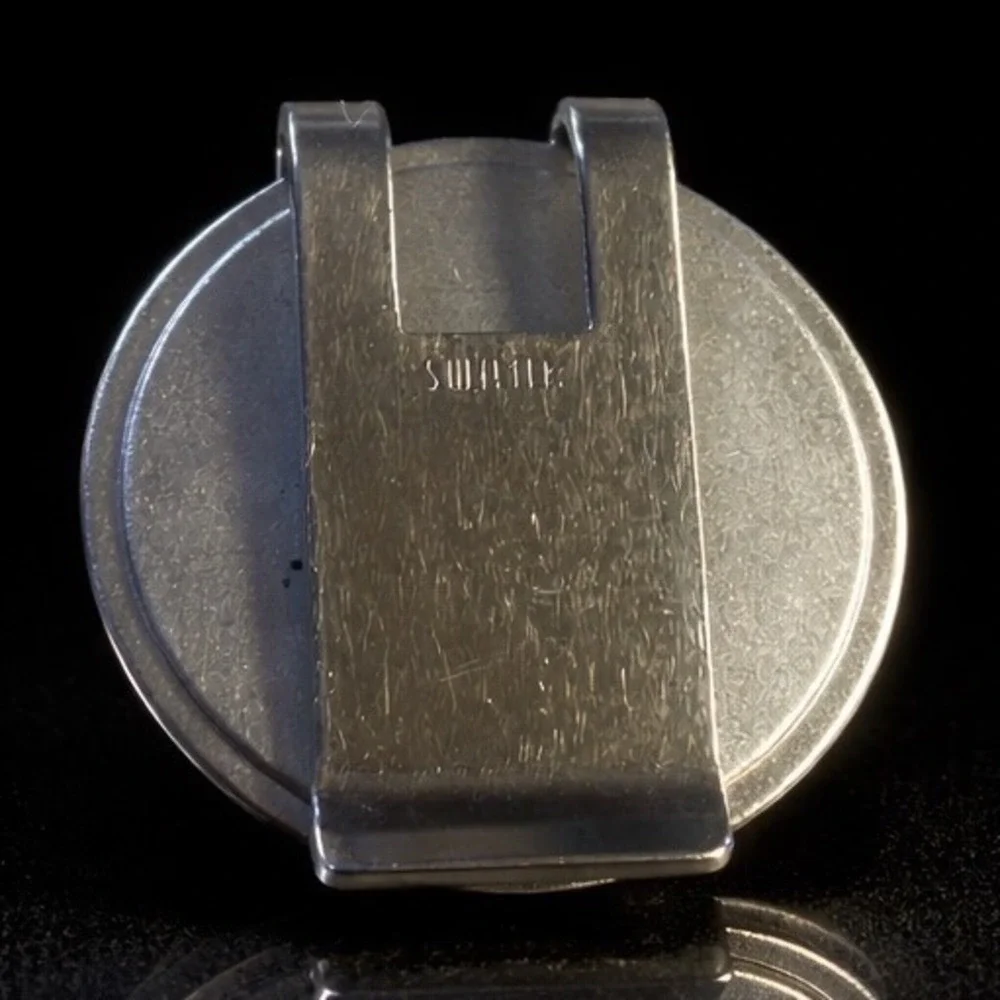 Vintage Swank St Christopher Protectus Medallion Silver Tone Mens Money Clip